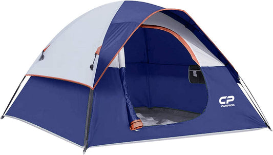 3-4 Person Tent - Dome Tents for Camping, Waterproof Windproof Backpacking Tent, Easy Set up Small Lightweight Tents, Hiking Beach Outdoor with 3 Mesh Windows