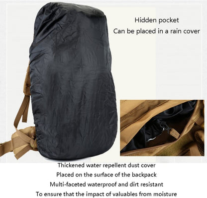 Backpack 100L Outdoor Mountaineering Bag, Men and Women Travel Bag, Large Capacity Tactical Mountain Travel Rucksack.
